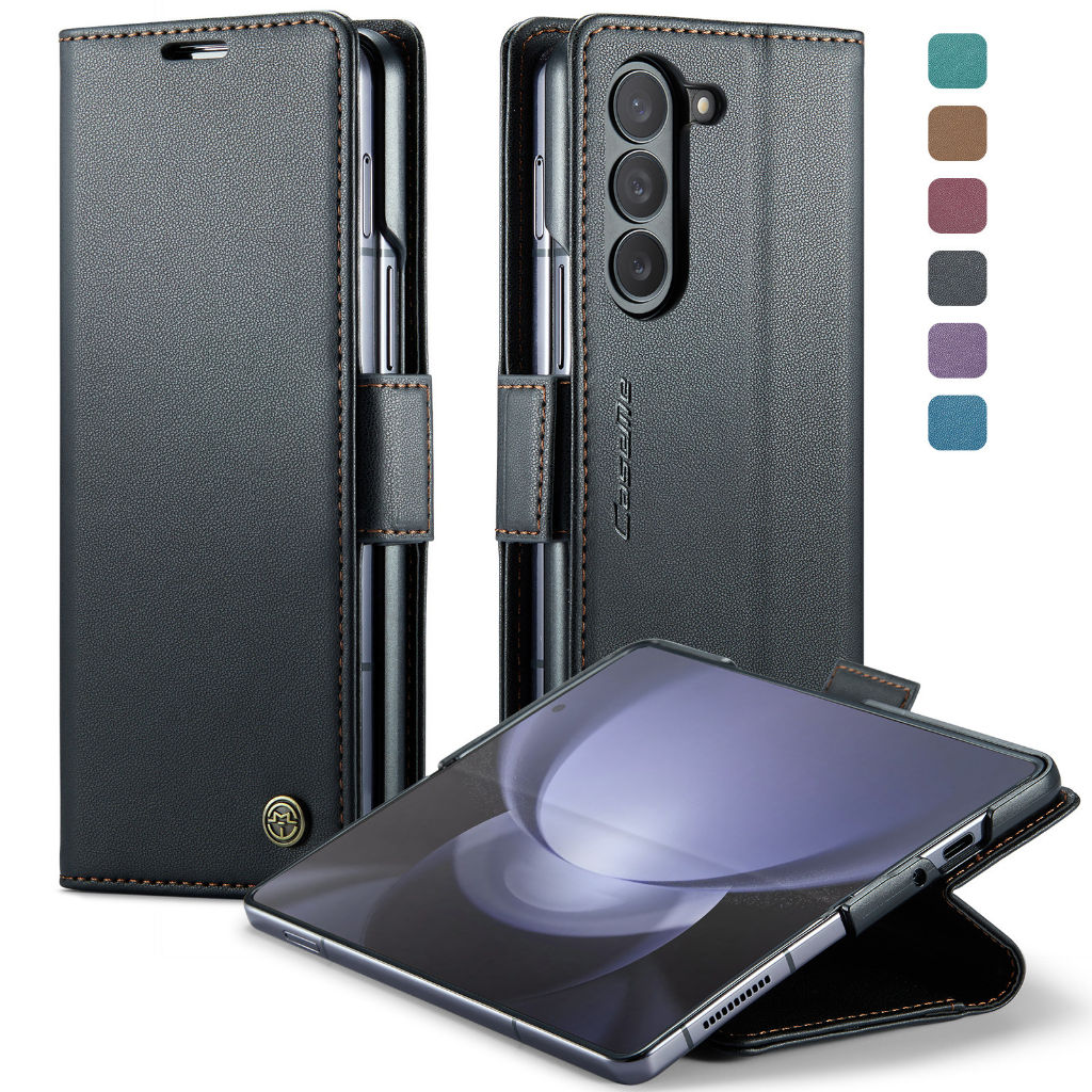 Bao Nắp Gập Chất Giả Da Có Ngăn Đựng Thẻ Nhiều Mẫu Mã Cho Điện Thoại samsung galaxy z fold 5 s21 s20 plus ultra fold5 s21fe Ốp