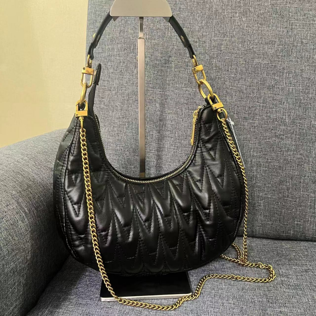 Gues' S Túi Xách Đeo Vai Một Dây Chuỗi Hạt Mặt Trăng Nhăn Thời Trang Mới