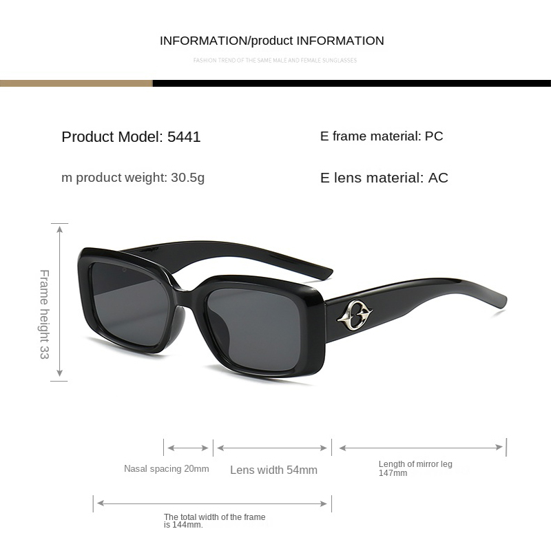 Kính Mát Gọng Vuông Nhỏ y2k Chống Tia uv Phong Cách hip hop Hàn Quốc Thời Trang Cho Nam Và Nữ