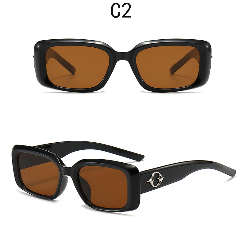 Kính Mát Gọng Vuông Nhỏ y2k Chống Tia uv Phong Cách hip hop Hàn Quốc Thời Trang Cho Nam Và Nữ