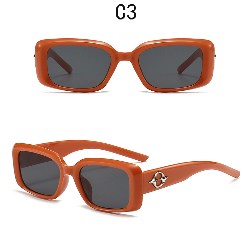 Kính Mát Gọng Vuông Nhỏ y2k Chống Tia uv Phong Cách hip hop Hàn Quốc Thời Trang Cho Nam Và Nữ