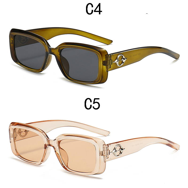 Kính Mát Gọng Vuông Nhỏ y2k Chống Tia uv Phong Cách hip hop Hàn Quốc Thời Trang Cho Nam Và Nữ