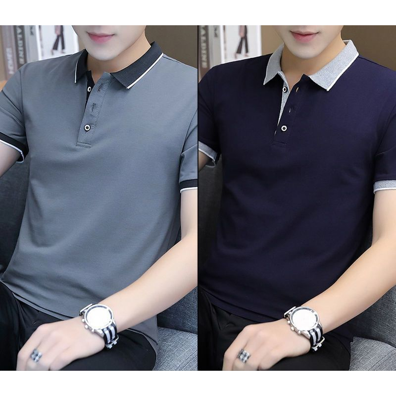 Áo polo Tay Ngắn Cổ Đứng Phong Cách Thể Thao Thời Trang Mùa Hè Cho Nam