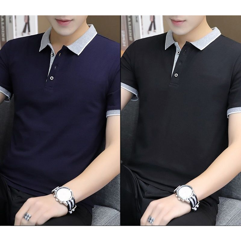 Áo polo Tay Ngắn Cổ Đứng Phong Cách Thể Thao Thời Trang Mùa Hè Cho Nam