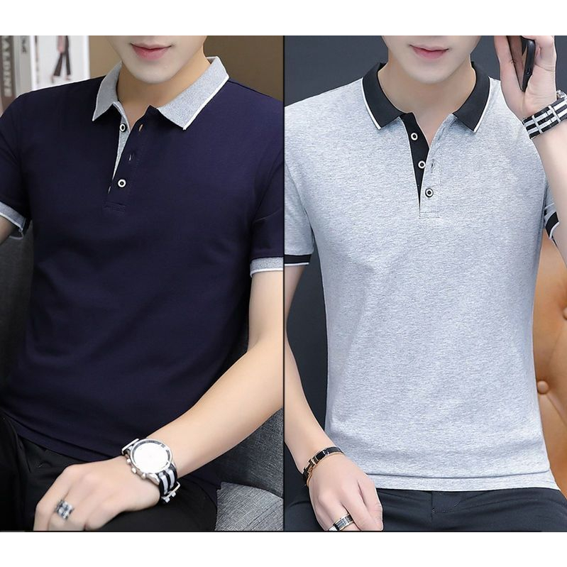 Áo polo Tay Ngắn Cổ Đứng Phong Cách Thể Thao Thời Trang Mùa Hè Cho Nam