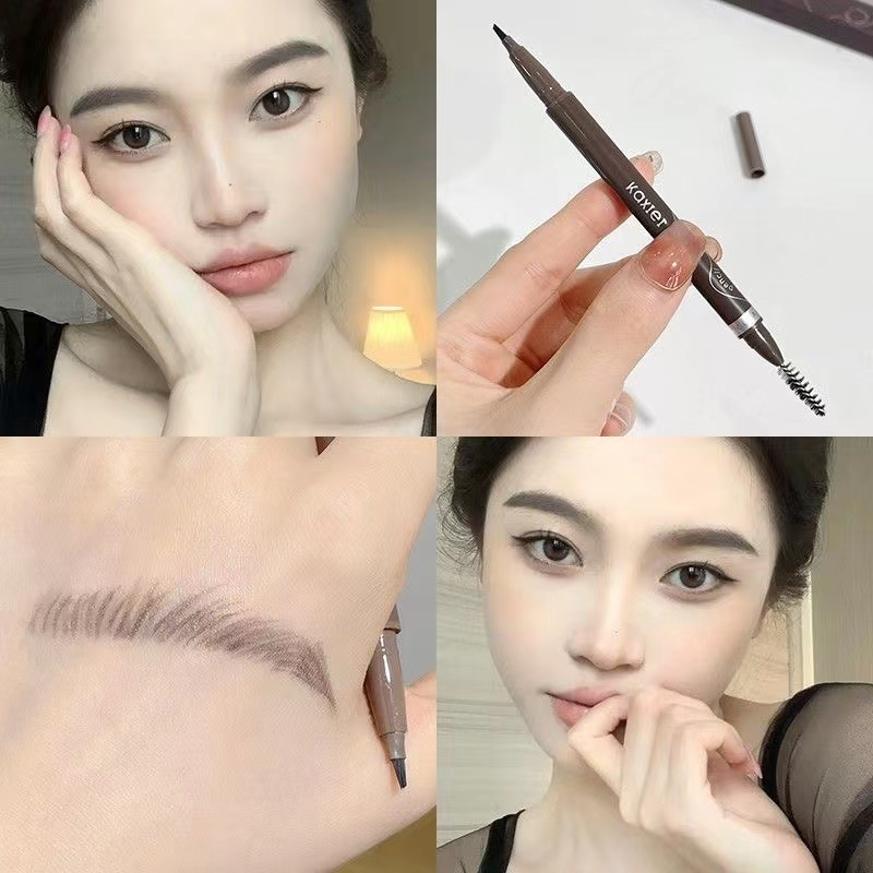 Kaxier Chì Kẻ Lông Mày Hai Đầu Tự Nhiên Không Thấm Nước Và Mồ Hôi Chống Nhòe