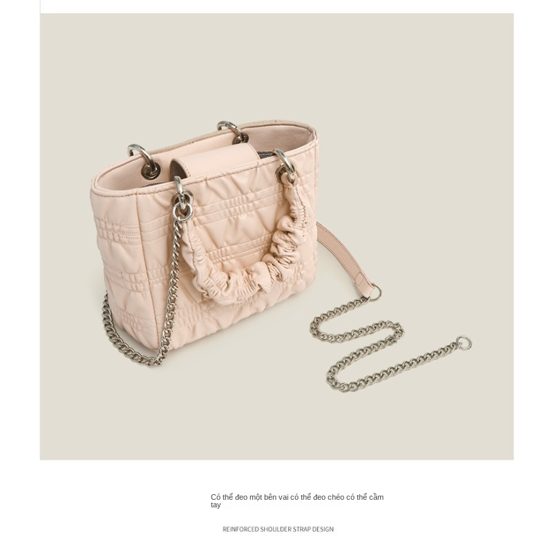 Túi Xách Đeo Chéo Dây Kim Loại Thời Trang Mới Cho Nữ
