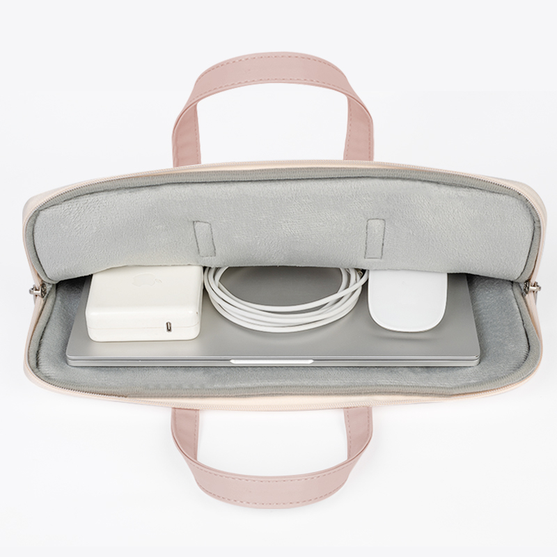 ☆ Gói điện miễn phí ☆Túi đựng laptop gấu dâu hồng cho bé gái và bé trai 12 13 14 15 16 17 inch Túi xách Sứ giả