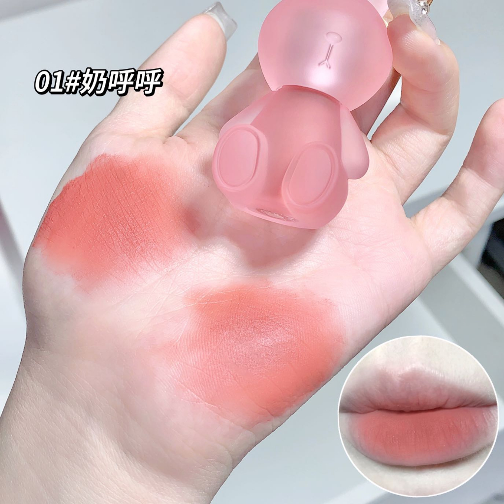 Son Môi GEGE BEAR cute rabbit velvet lip mud Dạng Lỏng Lâu Trôi Chống Thấm Nước Màu Nhung Mờ Thời Trang Cho Nữ