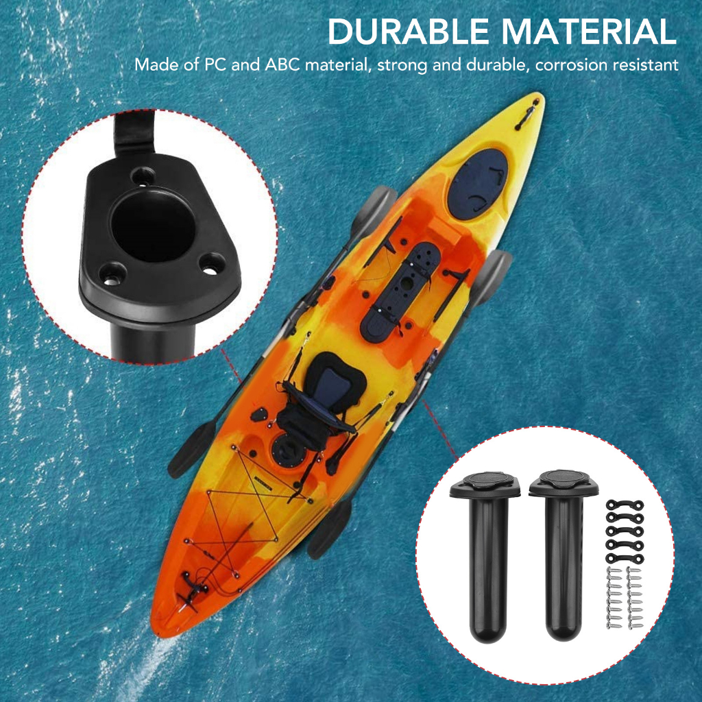 2 Chiếc Thuyền Kayak Cần Câu Giá Đỡ Xả Núi Tàu Đánh Cá Giữ Có Nắp Đậy Cho Xuồng