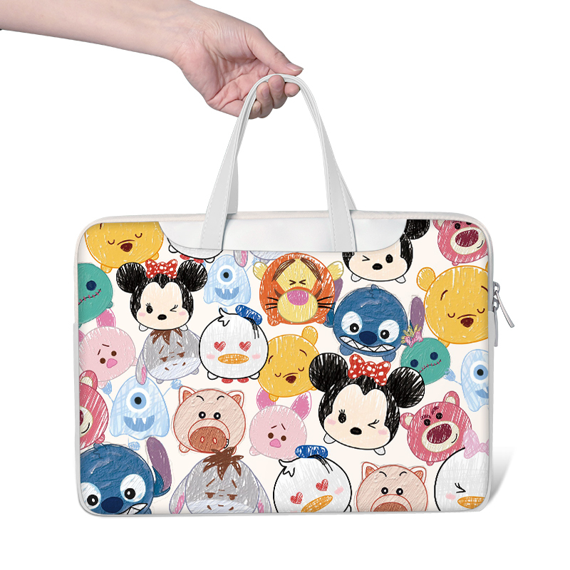☆ Gói điện miễn phí ☆Túi đựng laptop hoạt hình dễ thương cho bé gái và bé trai 12 13 14 15 16 17 inch Túi xách Sứ giả