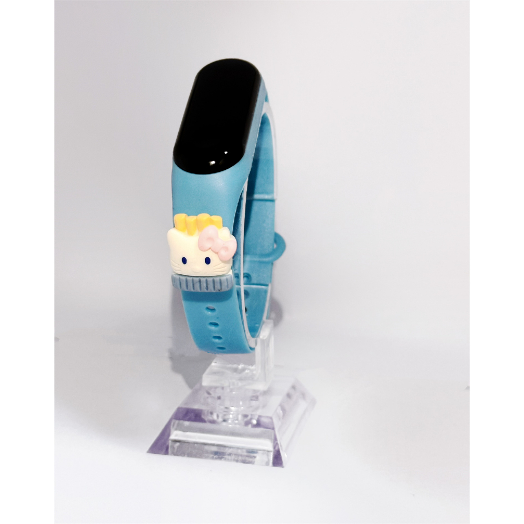 Đồng Hồ Điện Tử Đeo Tay hi-kid Đèn led Nhân Vật Hoạt Hình Mèo Nhỏ Chống Nước Cho Bé Trai Bé Gái