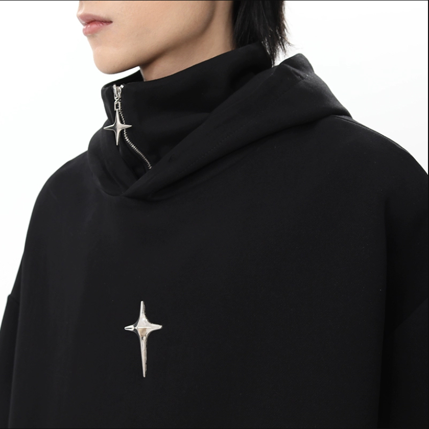 Mới Áo hoodie Dáng Rộng Phối Khóa Kéo áo hoodie form rộng Phong Cách hip hop áo hoodie nữ Thời Trang áo hoodie Nam Nữ