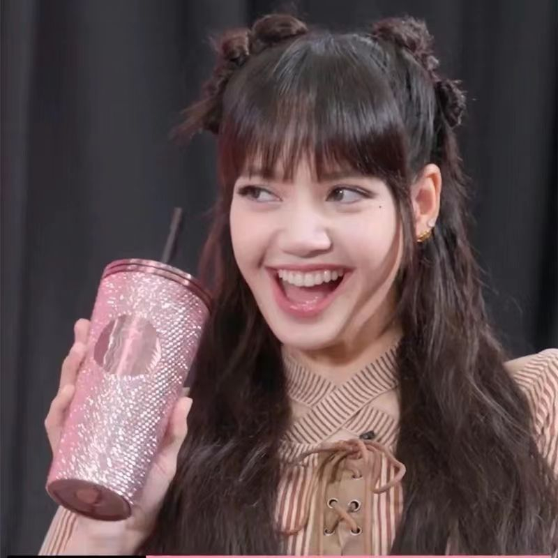 Bình Nước Giữ Nhiệt In Hình Nhóm Nhạc blackpink Kèm Ống Hút 2023