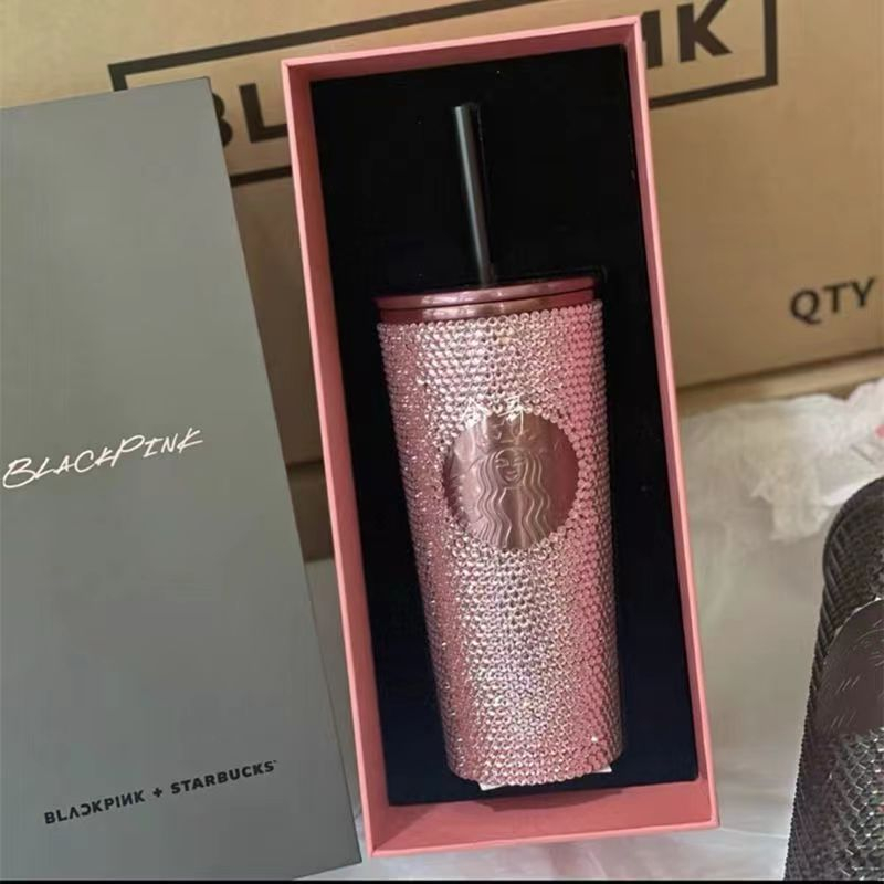 Bình Nước Giữ Nhiệt In Hình Nhóm Nhạc blackpink Kèm Ống Hút 2023