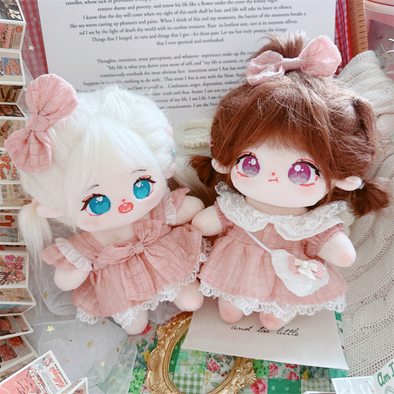 Bộ Kẹp Tóc 20cm Màu Hồng Nhạt Dễ Thương Cho Búp Bê minji hanni hyein