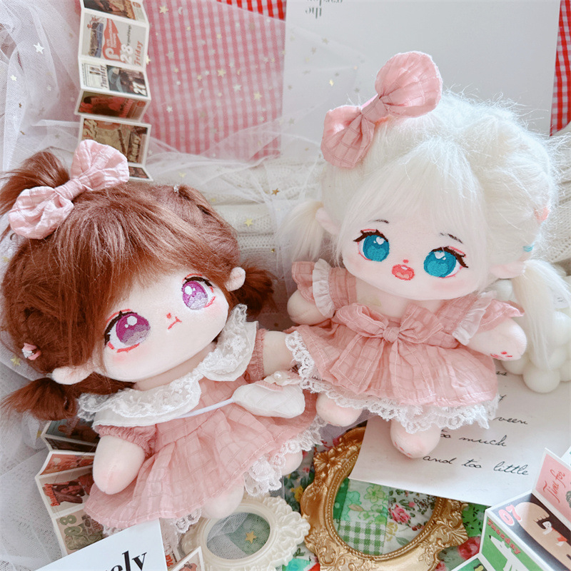 Bộ Kẹp Tóc 20cm Màu Hồng Nhạt Dễ Thương Cho Búp Bê minji hanni hyein