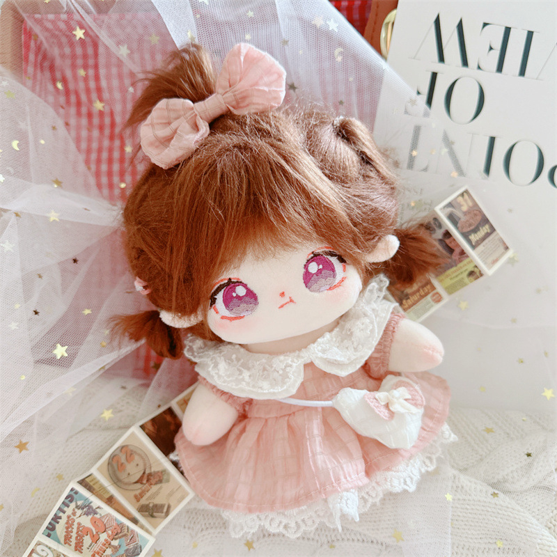 Bộ Kẹp Tóc 20cm Màu Hồng Nhạt Dễ Thương Cho Búp Bê minji hanni hyein