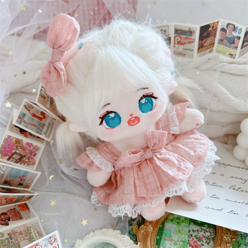 Bộ Kẹp Tóc 20cm Màu Hồng Nhạt Dễ Thương Cho Búp Bê minji hanni hyein