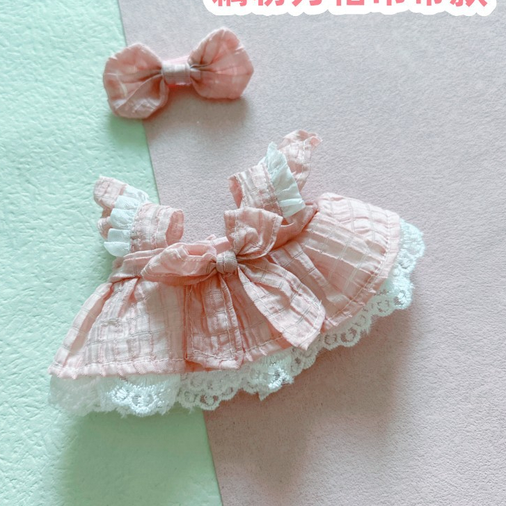 Bộ Kẹp Tóc 20cm Màu Hồng Nhạt Dễ Thương Cho Búp Bê minji hanni hyein