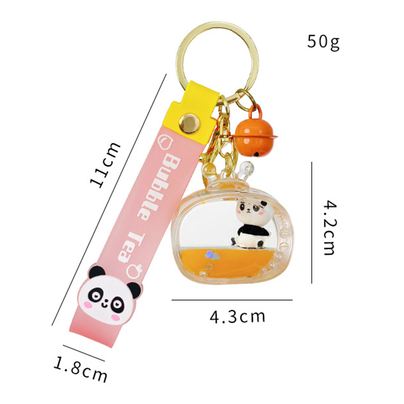 Hoạt Hình Móc Khóa Hình Gấu Trúc / Bình Sữa Đáng Yêu