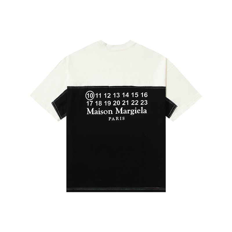 Áo Thun cotton mm6 Cổ Tròn Tay Ngắn Phong Cách Đường Phố Mới 240g 32s