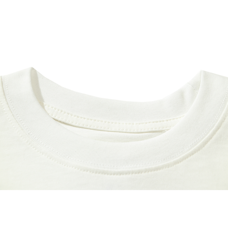 Áo Thun cotton mm6 Cổ Tròn Tay Ngắn Phong Cách Đường Phố Mới 240g 32s
