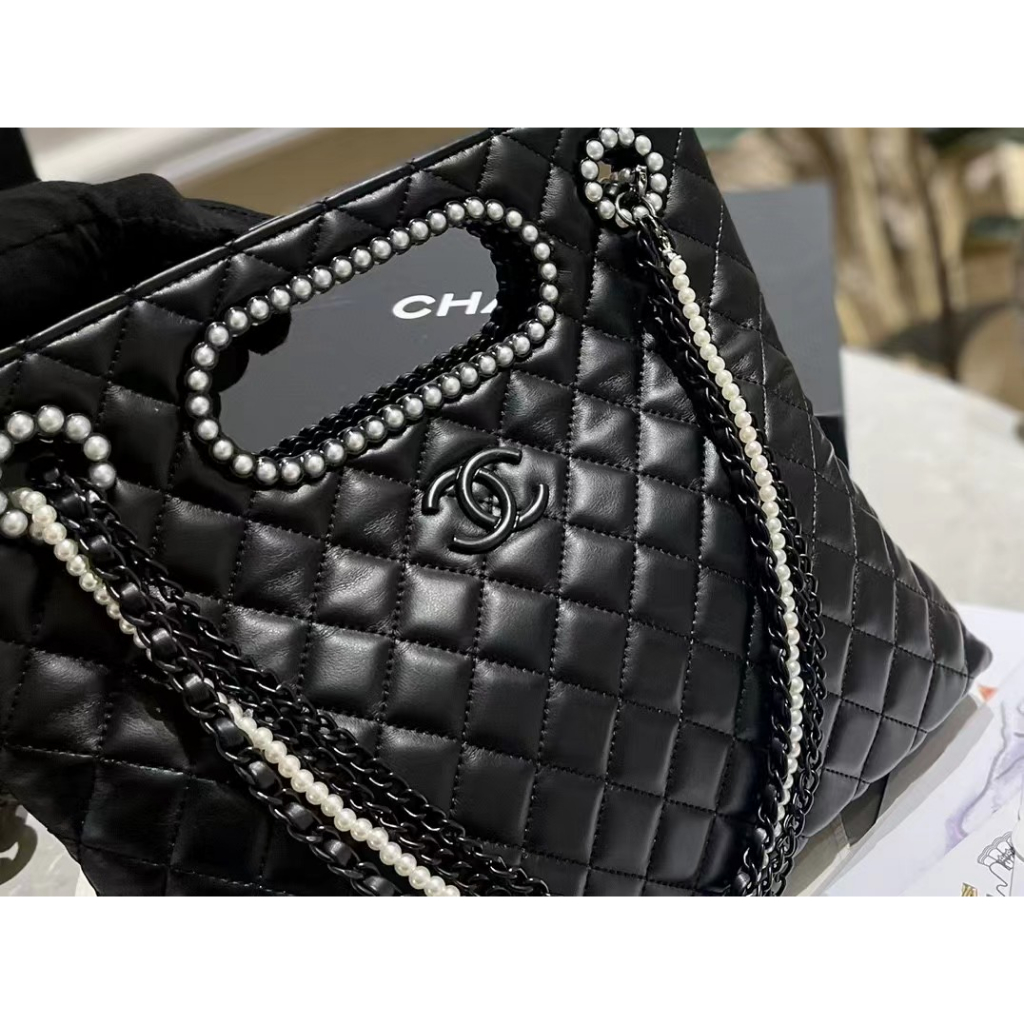 Túi Xách Da Bò Đính Ngọc Trai Thủ Công Phong Cách Mới Cho Nữ777777-0825