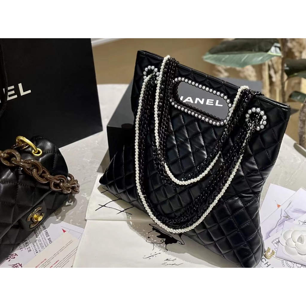 Túi Xách Da Bò Đính Ngọc Trai Thủ Công Phong Cách Mới Cho Nữ777777-0825