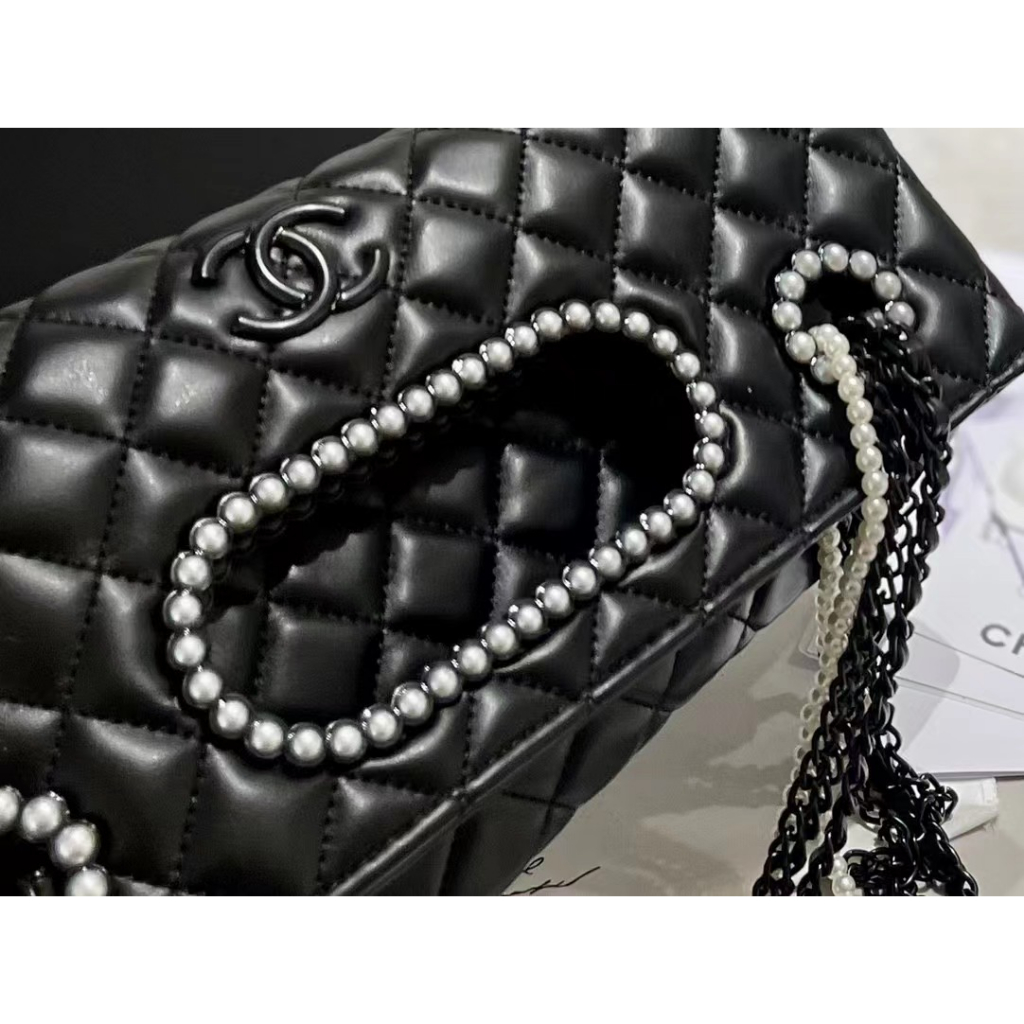 Túi Xách Da Bò Đính Ngọc Trai Thủ Công Phong Cách Mới Cho Nữ777777-0825