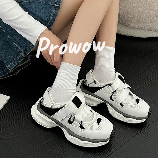 Prowow❤Xăng đan Thể Thao Đế Dày Thời Trang Mùa Hè Cho Nữ