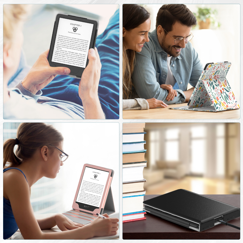 Bao Da Máy Tính Bảng Nắp Lật Chống Trầy Xước Cho Amazon 6 "kindle 11th gen 2022 / 10th gen 2019 / kindle 8th gen 2016