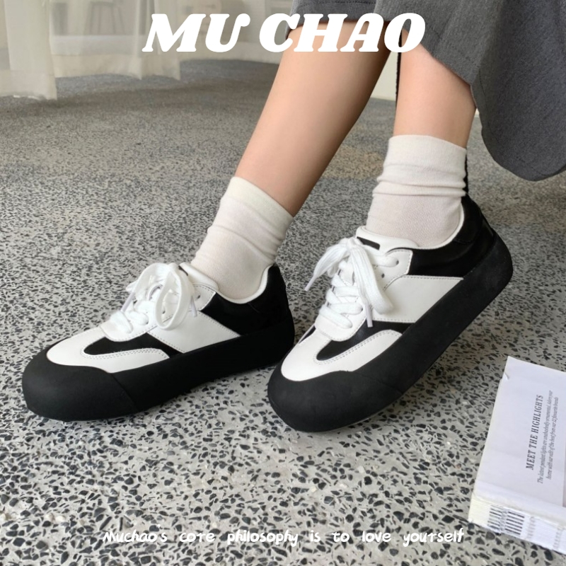 MUCHAO Giày Thể Thao Dệt Kim Phong Cách Hàn Quốc Thời Trang Cho Nữ