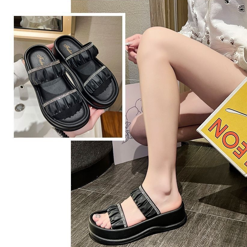 Dép nữ đế cao 5cm Chống Trượt Thời Trang Mùa Hè Cho Nữ