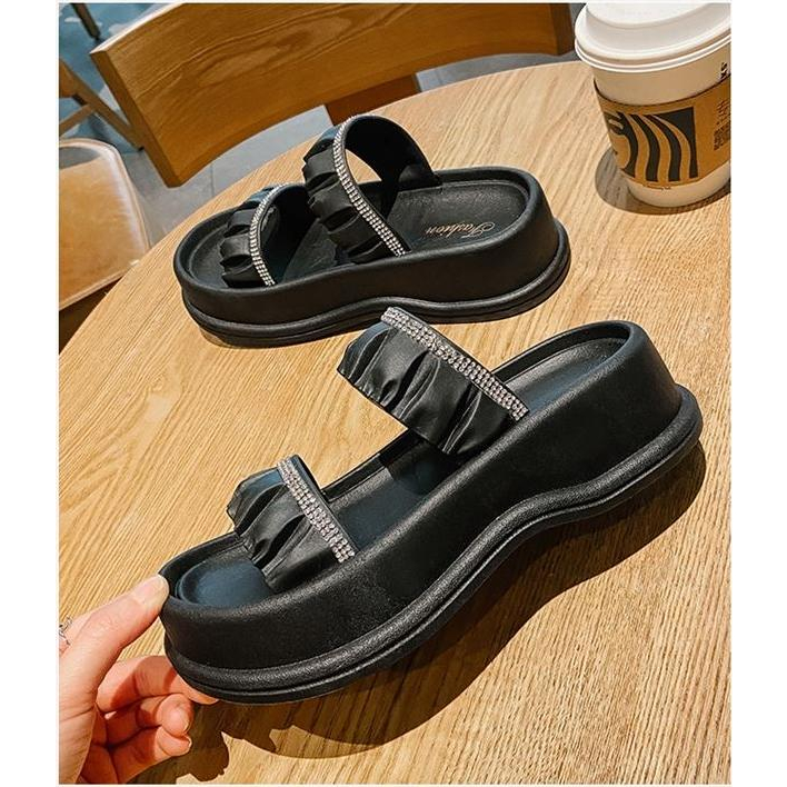 Dép nữ đế cao 5cm Chống Trượt Thời Trang Mùa Hè Cho Nữ