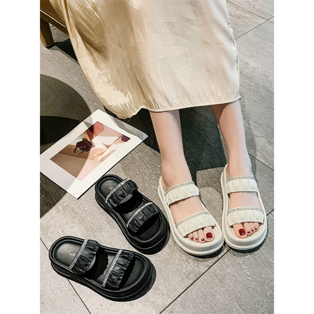 Dép nữ đế cao 5cm Chống Trượt Thời Trang Mùa Hè Cho Nữ