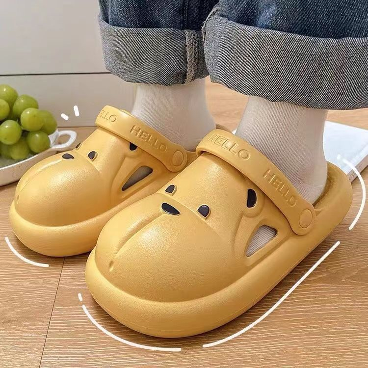 Dép Đi Trong Nhà Đế Dày In Hình Gấu Hoạt Hình Dễ Thương Cho Nữ