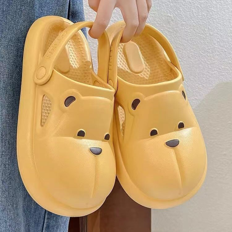 Dép Đi Trong Nhà Đế Dày In Hình Gấu Hoạt Hình Dễ Thương Cho Nữ
