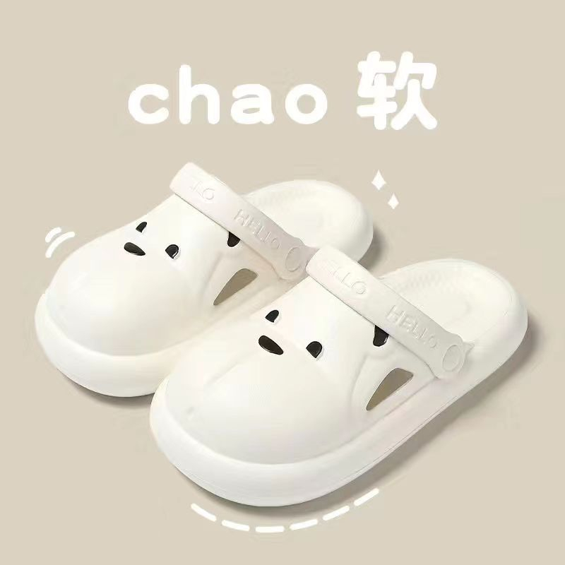 Dép Đi Trong Nhà Đế Dày In Hình Gấu Hoạt Hình Dễ Thương Cho Nữ