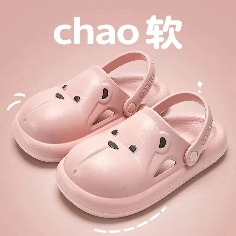 Dép Đi Trong Nhà Đế Dày In Hình Gấu Hoạt Hình Dễ Thương Cho Nữ