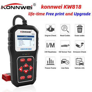 Konnwei kw818 obd2 đầu đọc mã chẩn đoán lỗi động cơ xe hơi odb 2
