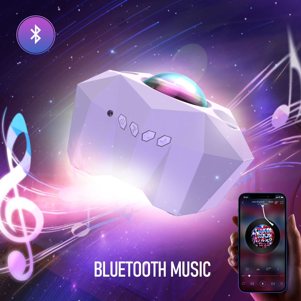 Đèn Chiếu Sao RGB Màu Trắng Tích Hợp Loa Bluetooth