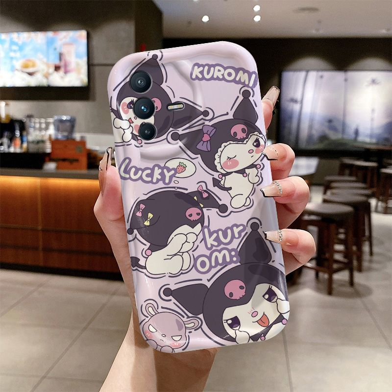 Kuromi Ốp Điện Thoại Silicon Viền Cong Họa Tiết my melody Cho iphone 11 12 13 14 15 pro max ipx xr xs max 7 8 6s plus