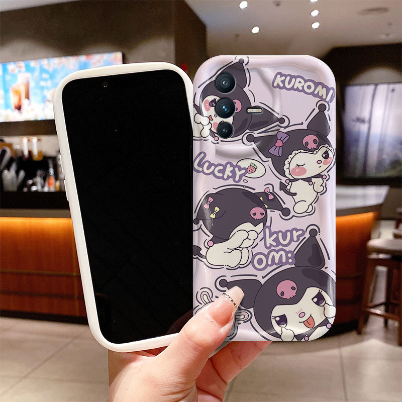 Kuromi Ốp Điện Thoại Silicon Viền Cong Họa Tiết my melody Cho iphone 11 12 13 14 15 pro max ipx xr xs max 7 8 6s plus