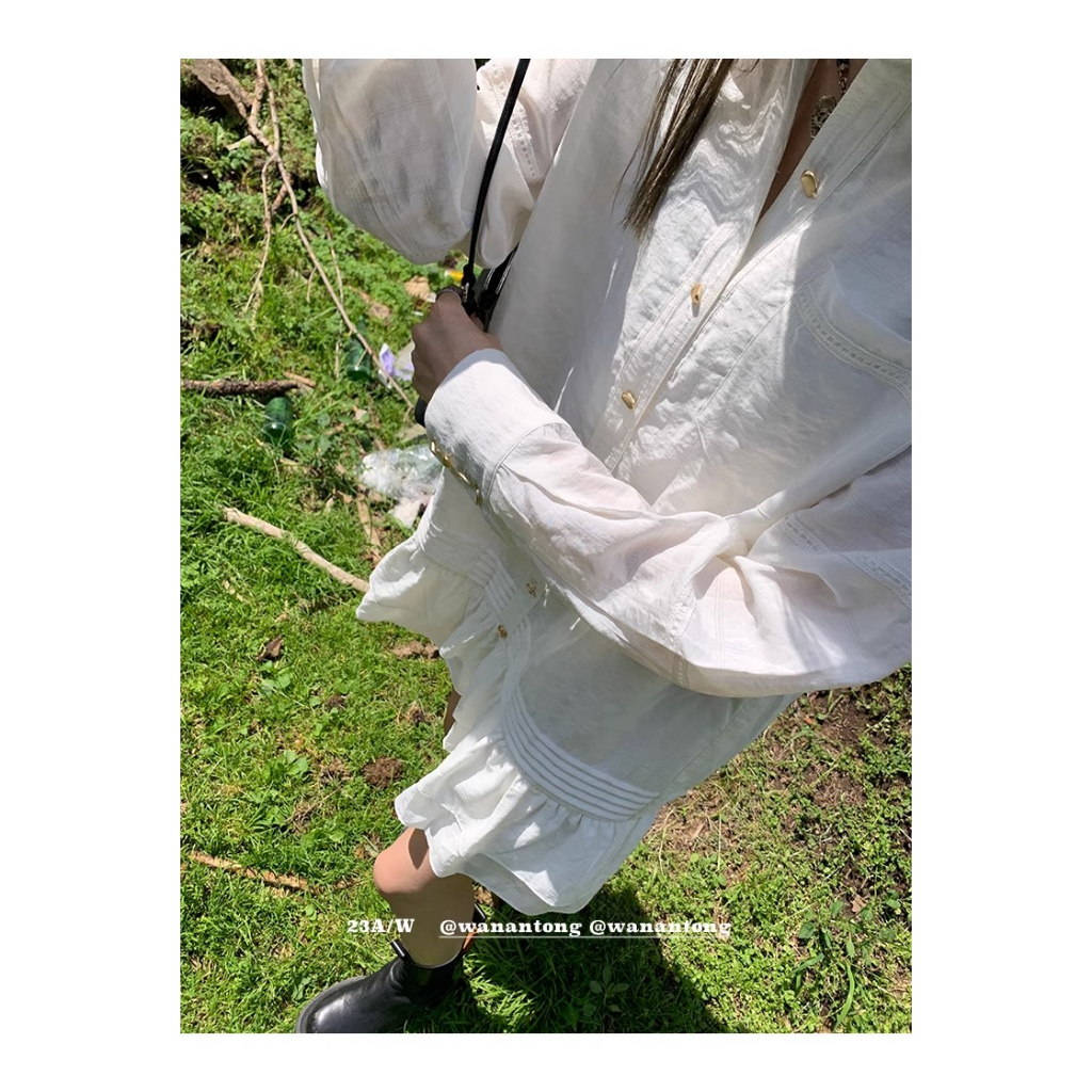 Đầm Sơ Mi Xếp Ly Thiết Kế Xinh Xắn Nữ Tính