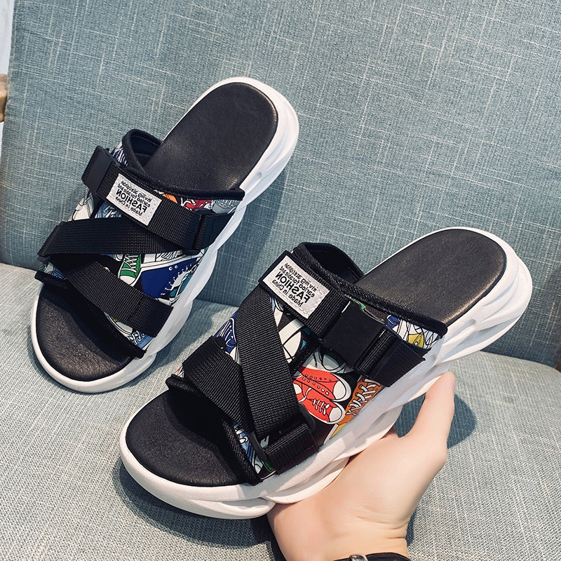 SHANMUSENLIN☘Dép Sandal Chống Trượt Phong Cách Hàn Quốc Cho Cặp Đôi