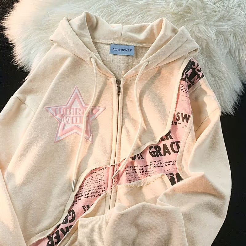 Áo len hoodie cùng kiểu dáng&Áo Thun Tay Lửng Cổ Tròn Dáng Rộng Phong Cách Thời Trang Harajuku Nhật Bản
