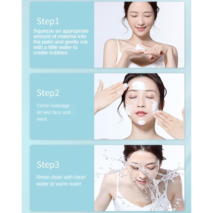 Joyruqo Sữa Rửa Mặt amino acid Làm Sạch Sâu Lỗ Chân Lông Kiểm Soát Dầu Dưỡng Ẩm