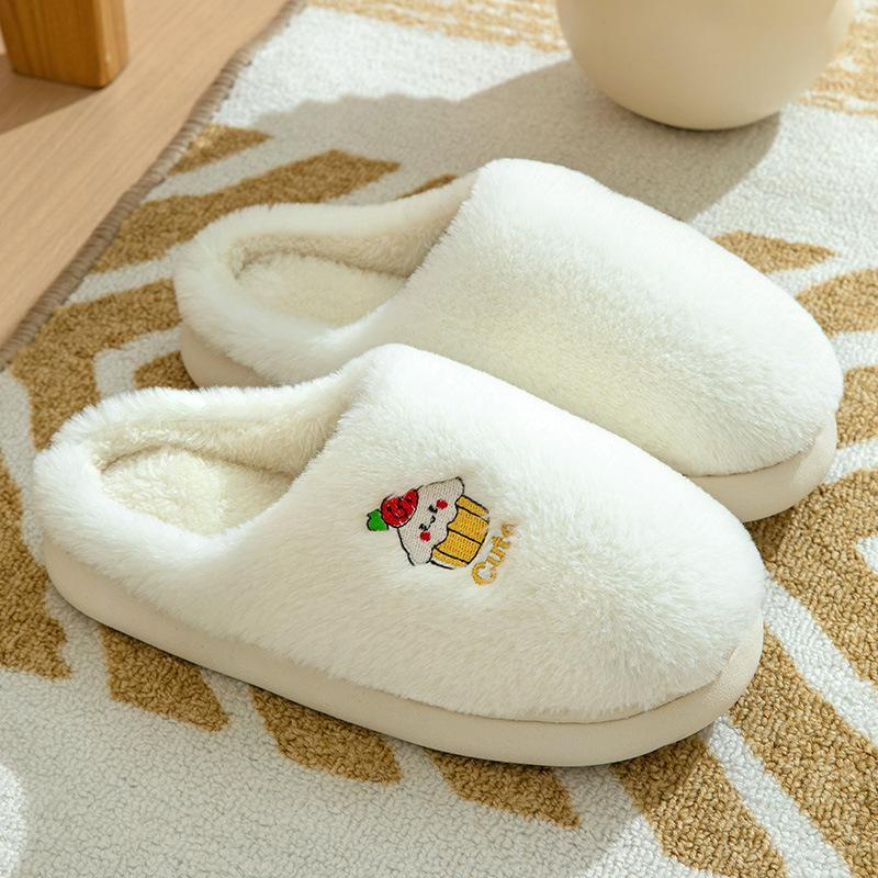 Dễ Thương Dép cotton Đế Dày Họa Tiết Hoạt Hình Xinh Xắn