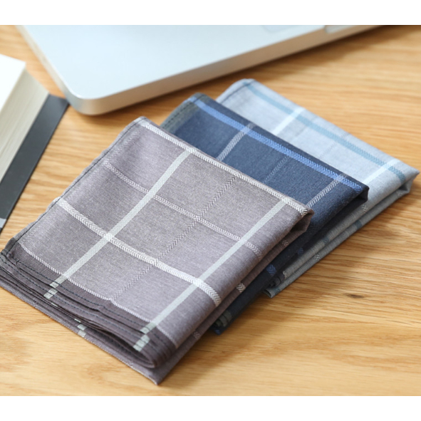 Set 3 khăn tay thấm hút mồ hôi mềm mại 43*43 cm cho nam